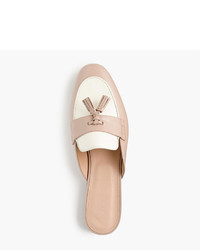 J.Crew Charlie Mules In Colorblock Leather