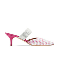 Malone Souliers Maisie Med Woven Raffia Mules