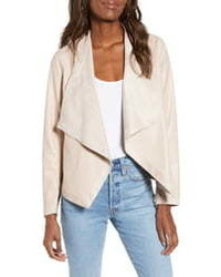 BB Dakota Teagan Reversible Faux Leather Drape Front Jacket
