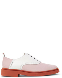 Thom Browne Two Tone Nubuck And Leather Oxford Shoes