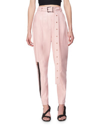 Proenza Schouler Belted Leather Carrot Pants Pink