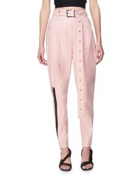 Proenza Schouler Belted Leather Carrot Pants Pink