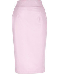 River Island Light Pink Leather Look Pencil Skirt
