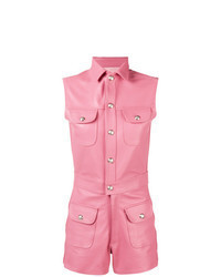 Pink Leather Playsuit