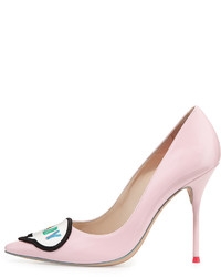 Sophia Webster Boss Lady Patent Leather Pump Baby Pink