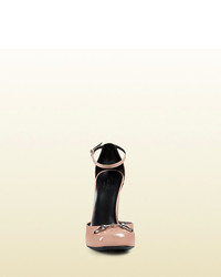 Gucci Polished Leather Horsebit Loafer Pump
