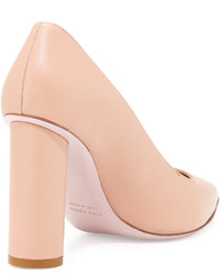 RED Valentino Leather Pointed Toe Cone Heel Pump Blush