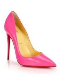 Christian Louboutin Patent Leather Point Toe Pumps