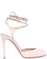 Gianvito Rossi 100mm Patent Leather Lace Up Sandals