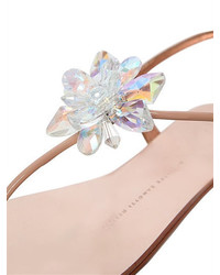 Giuseppe Zanotti Design 10mm Crystal Flower Patent Sandals