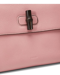 Gucci Bamboo Daily Medium Leather Top Handle Bag Soft Pink