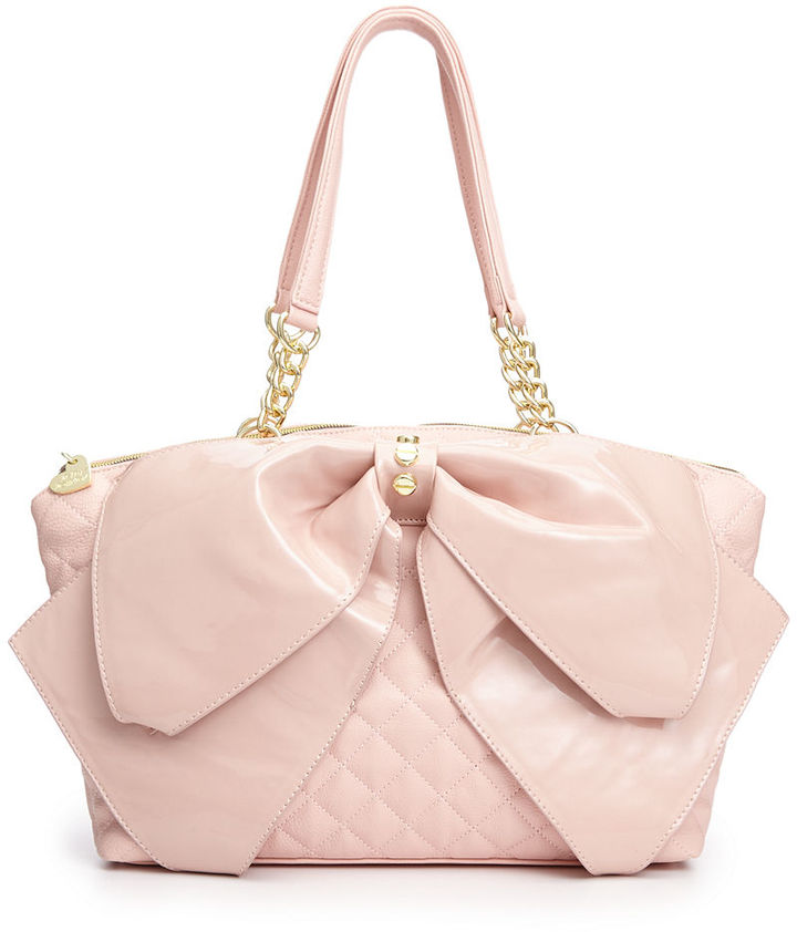 Betsey Johnson Rhinestone Convertible Bow Bag, Silver: Handbags: Amazon.com