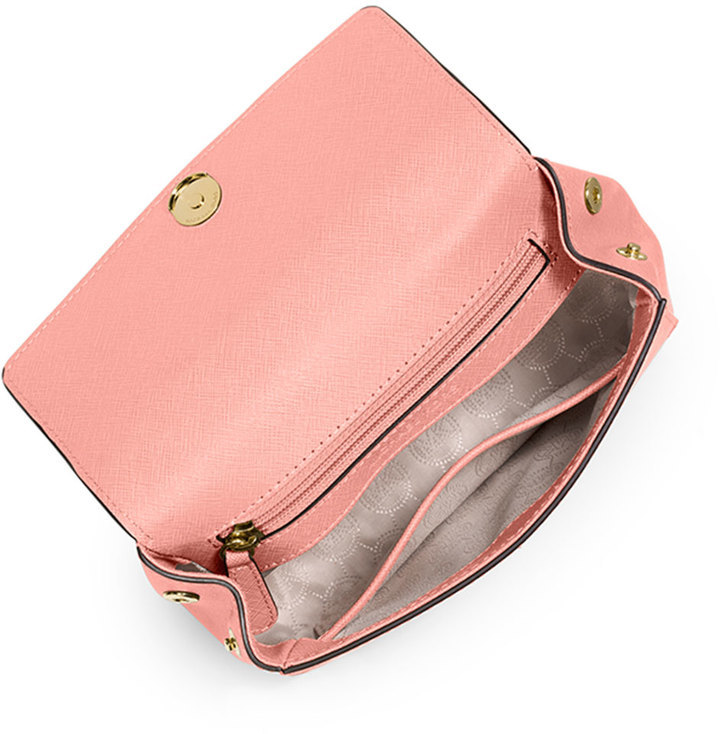 Michael Kors Ava Small Pink Leather Saffiano Satchel Bag