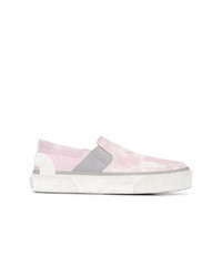 Pink Leather Slip-on Sneakers