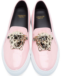 Versace Pink Patent Medusa Sneakers