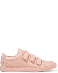 Common Projects Achilles Three Strap Leather Sneakers Baby Pink