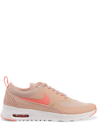 Nike Air Max Thea Embossed Leather And Mesh Sneakers Pink