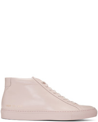 Common Projects Pink Original Achilles Mid Sneakers