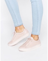 Vagabond Zoe Pink Color Drenched Leather Sneakers