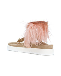 Inuiki Feather Embellished Sandals