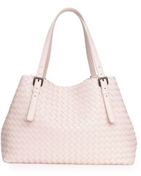 A Beautiful Life Beige And Tan Woven Checkered Tote Bag – Pink Lily