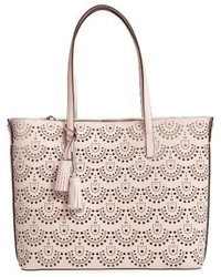 Louise et Cie Elay Perforated Leather Tote Black