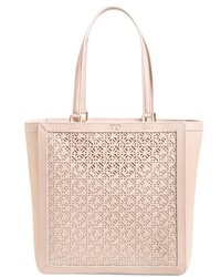 Tory Burch Fret T Perforated Leather Tote