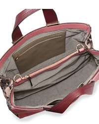 Pour La Victoire Inez Leather Carryall Tote Bag Dusty Pink Multi