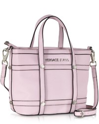 Versace Jeans Small Light Pink Eco Leather Tote