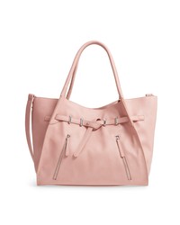 MALIBU SKYE Large Faux Leather Carryall Tote