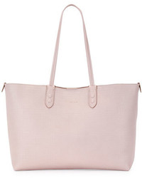 Alexander McQueen Lino Small Embossed Leather Tote Bag Nude