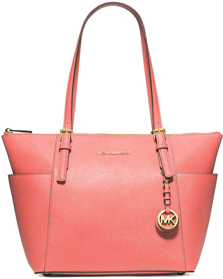 Michael Kors Bags | Michael Kors Jet Set Travel Large Zip Tote | Color: Pink | Size: Os | Fashionstylestd's Closet