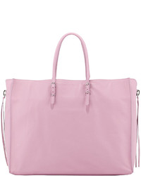 Balenciaga Papier A4 Side Zip Leather Tote Bag Lavender Pink