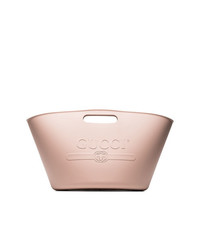Gucci Pink Embossed Rubber Beach Bag