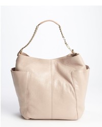 Jimmy Choo Powder Pink Leather Anna Dual Side Pocket Convertible Shoulder Bag