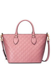 Gucci Ssima Small Leather Tote Bag Light Pink