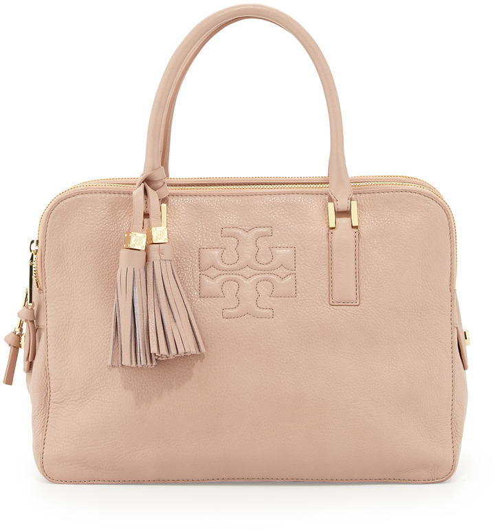 Tory Burch Thea Triple Zip Leather Tote Bag Porcelain Pink, $495 | Neiman  Marcus | Lookastic