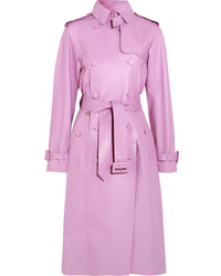 Pink Leather Trenchcoat