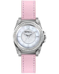 Breil Milano Breil Manta Pink Leather Strap Watch 34mm 10020799