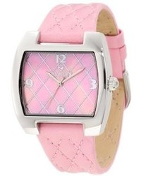 Croton Cn207168pkmp Stainless Steel Watch With Pink Leather Band