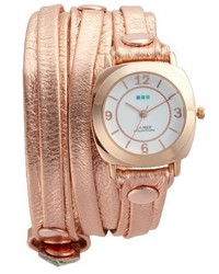 La Mer Collections Odyssey Leather Wrap Strap Watch 254mm