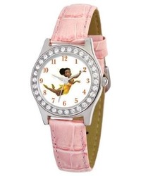 EWatchFactory Disney D1509s016 Queen Collection Iridessa Pink Leather Strap Watch
