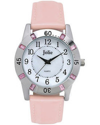 Jolie Ladies Crystal Accent Leather Watch