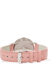Larsson & Jennings Lugano Ii Leather And Stainless Steel Watch Pink