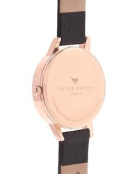 Olivia Burton Midi Dial Leather Strap Watch 30mm
