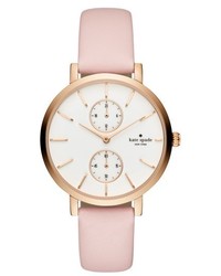 Kate Spade New York Monterey Multifunction Leather Strap Watch 38mm