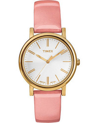 Timex Originals Classic Pink Patent Leather Strap Watch 33mm T2p332ab