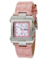 Reactor 62413 Mc2 Pink Pearl Dial Pink Leather Strap Watch