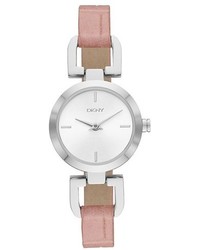 DKNY Reade Embossed Leather Strap Watch 24mm