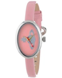 Vivienne Westwood Vv019lpk Medal Swiss Quartz Light Pink Leather Strap Watch